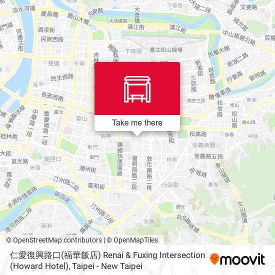 仁愛復興路口(福華飯店) Renai & Fuxing Intersection (Howard Hotel)地圖