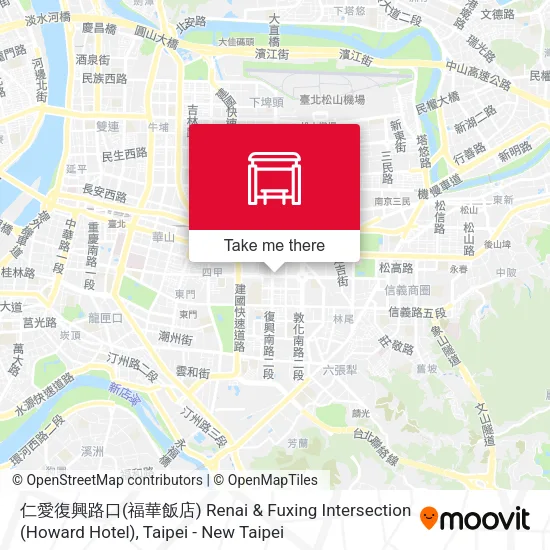 仁愛復興路口(福華飯店) Renai & Fuxing Intersection (Howard Hotel)地圖