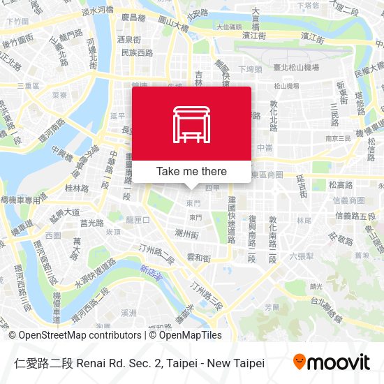 仁愛路二段 Renai Rd. Sec. 2 map