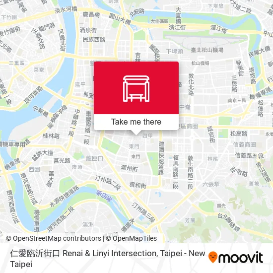 仁愛臨沂街口 Renai & Linyi Intersection map