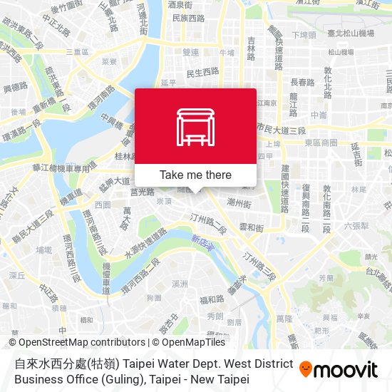 自來水西分處(牯嶺) Taipei Water Dept. West District Business Office (Guling) map