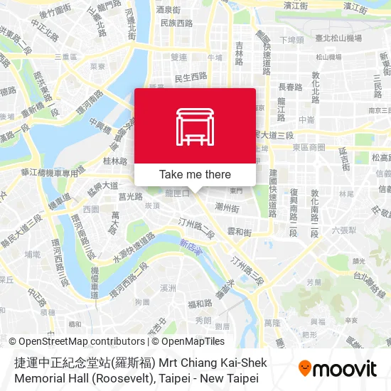 捷運中正紀念堂站(羅斯福) Mrt Chiang Kai-Shek Memorial Hall (Roosevelt)地圖