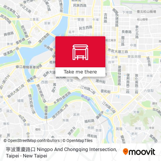 寧波重慶路口 Ningpo And Chongqing Intersection map