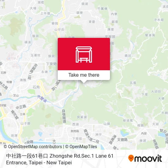 中社路一段61巷口 Zhongshe Rd.Sec.1 Lane 61 Entrance map