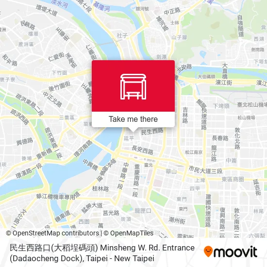 民生西路口(大稻埕碼頭) Minsheng W. Rd. Entrance (Dadaocheng Dock)地圖
