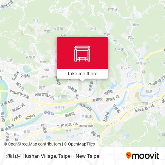 湖山村 Hushan Village map