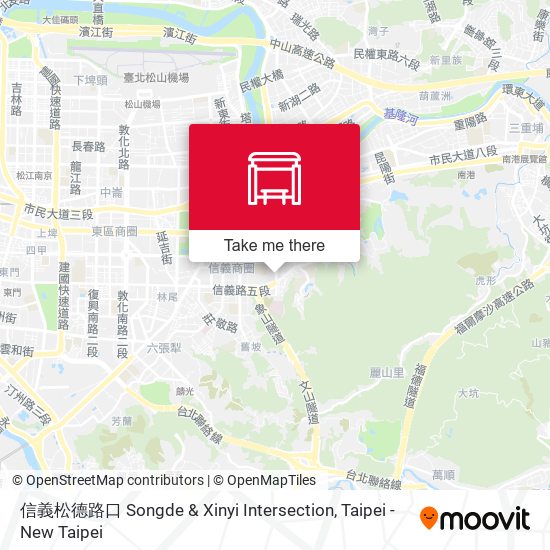 信義松德路口 Songde & Xinyi Intersection map