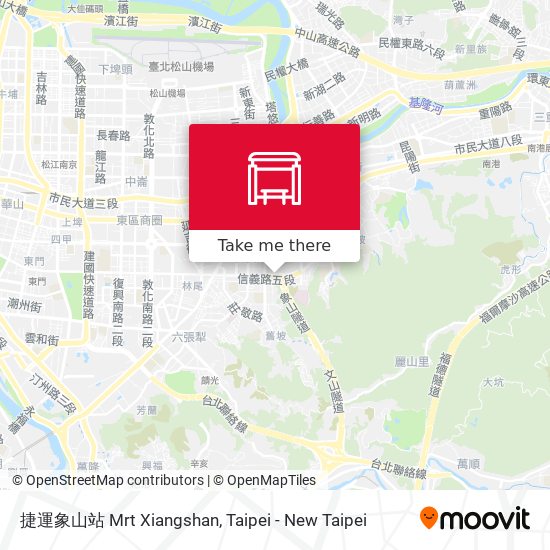 捷運象山站 Mrt Xiangshan map