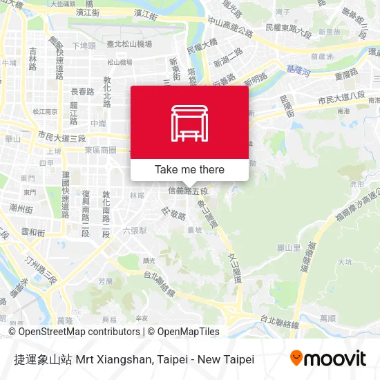 捷運象山站 Mrt Xiangshan map
