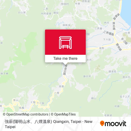 強薪(陽明山水、八煙溫泉) Qiangxin map