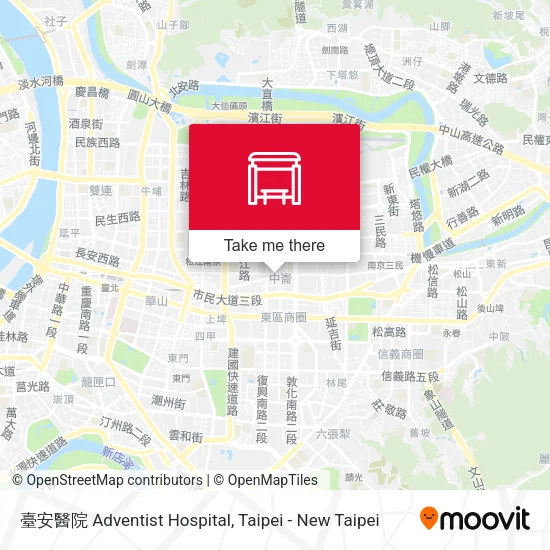 臺安醫院 Adventist Hospital map
