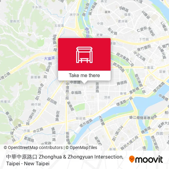 中華中原路口 Zhonghua & Zhongyuan Intersection map