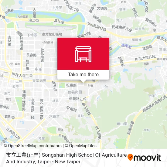 市立工農(正門) Songshan High School Of Agriculture And Industry地圖