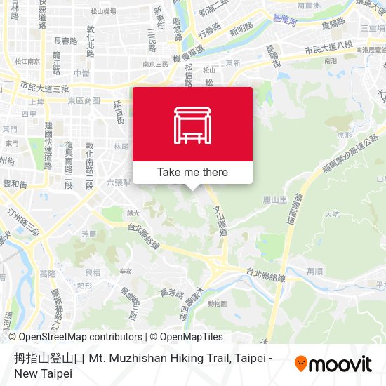 拇指山登山口 Mt. Muzhishan Hiking Trail地圖