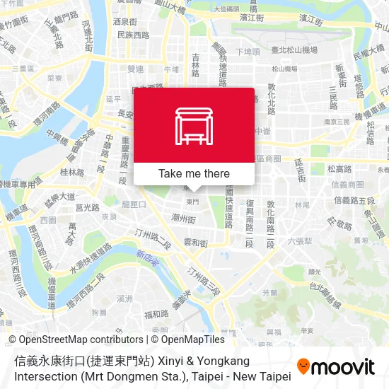 信義永康街口(捷運東門站) Xinyi & Yongkang Intersection (Mrt Dongmen Sta.) map