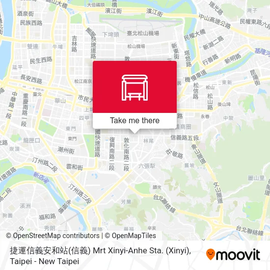 捷運信義安和站(信義) Mrt Xinyi-Anhe Sta. (Xinyi)地圖