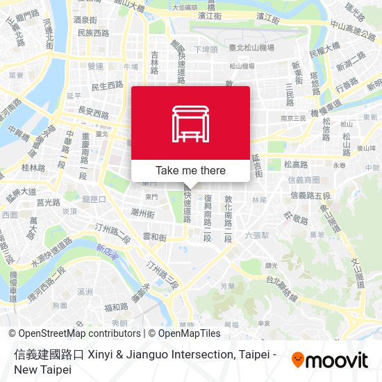 信義建國路口 Xinyi & Jianguo Intersection map