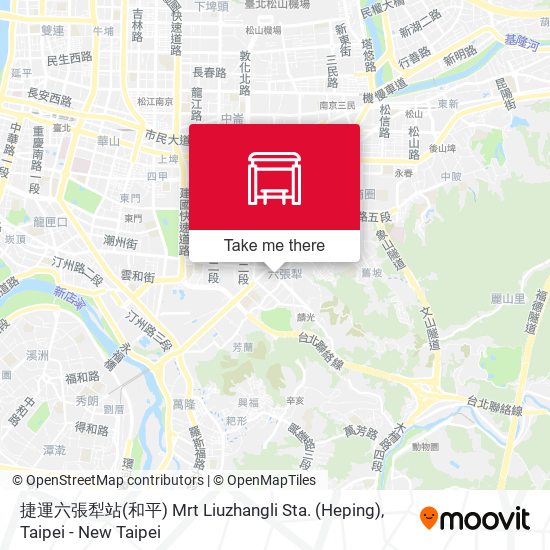 捷運六張犁站(和平) Mrt Liuzhangli Sta. (Heping) map