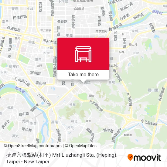 捷運六張犁站(和平) Mrt Liuzhangli Sta. (Heping)地圖