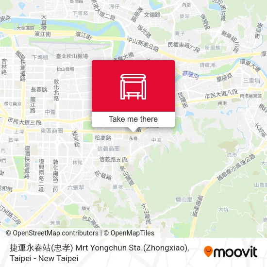 捷運永春站(忠孝) Mrt Yongchun Sta.(Zhongxiao)地圖