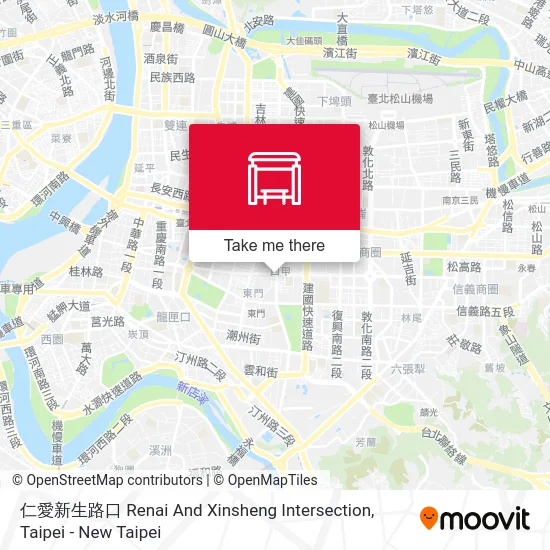 仁愛新生路口 Renai And Xinsheng Intersection map