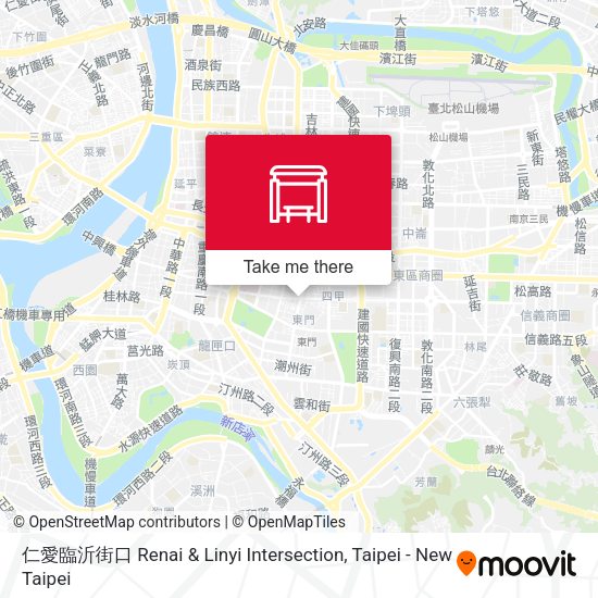 仁愛臨沂街口 Renai & Linyi Intersection map