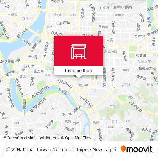 師大 National Taiwan Normal U. map