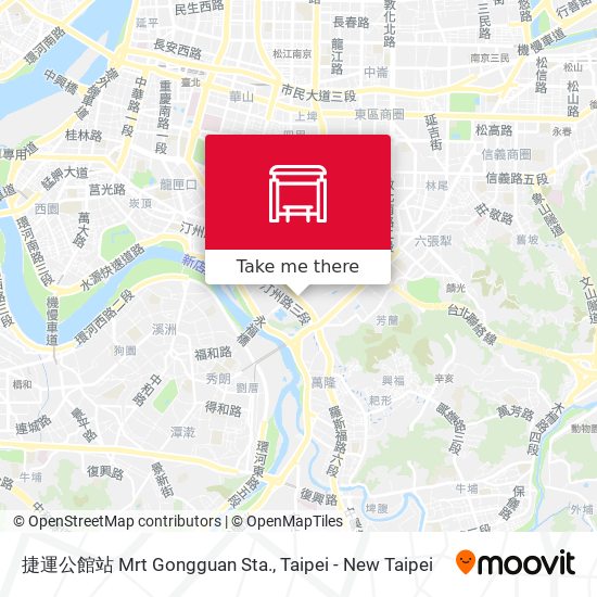 捷運公館站 Mrt Gongguan Sta. map