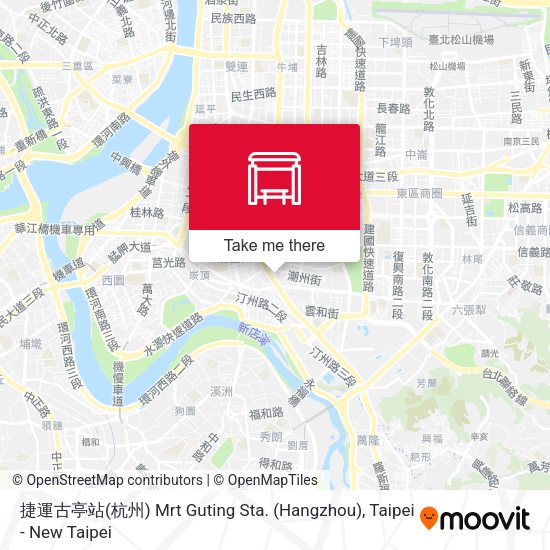 捷運古亭站(杭州) Mrt Guting Sta. (Hangzhou) map