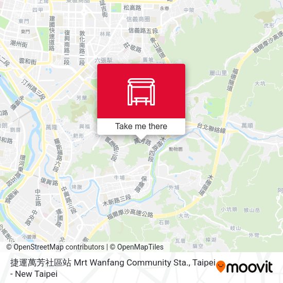 捷運萬芳社區站 Mrt Wanfang Community Sta. map