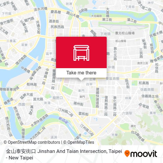 金山泰安街口 Jinshan And Taian  Intersection map