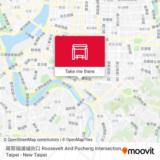 羅斯福浦城街口 Roosevelt And Pucheng Intersection map