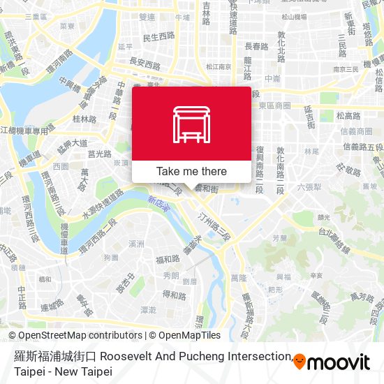 羅斯福浦城街口 Roosevelt And Pucheng Intersection map