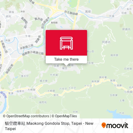 貓空纜車站 Maokong Gondola Stop map