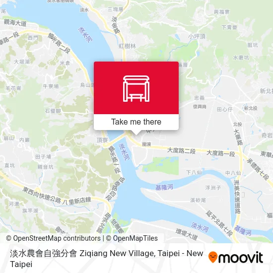 淡水農會自強分會 Ziqiang New Village map