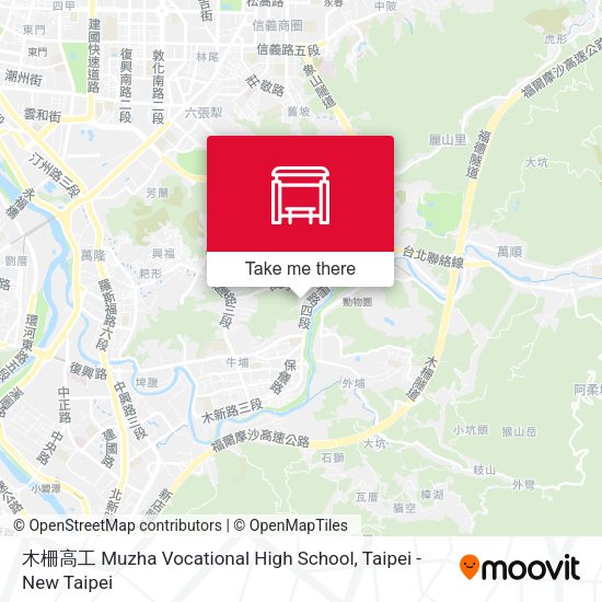 木柵高工 Muzha Vocational High School map