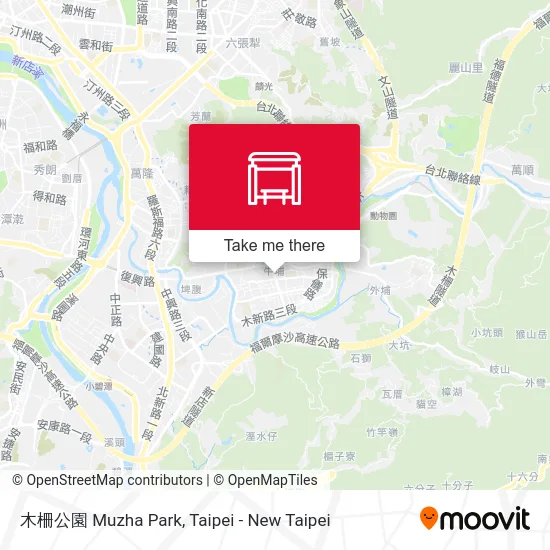 木柵公園 Muzha Park map