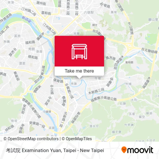 考試院 Examination Yuan map