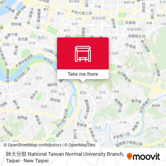 師大分部 National Taiwan Normal University Branch map