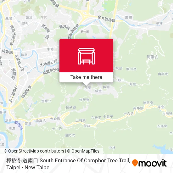 樟樹步道南口 South Entrance Of Camphor Tree Trail map