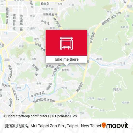 捷運動物園站 Mrt Taipei Zoo Sta. map