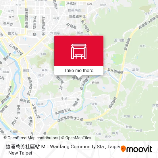 捷運萬芳社區站 Mrt Wanfang Community Sta. map