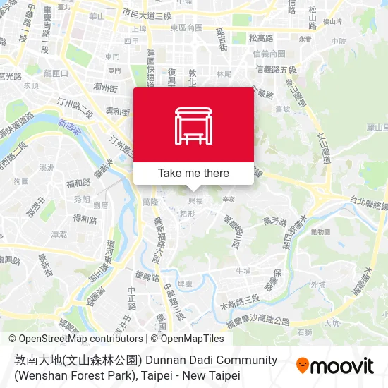 敦南大地(文山森林公園) Dunnan Dadi Community (Wenshan Forest Park) map