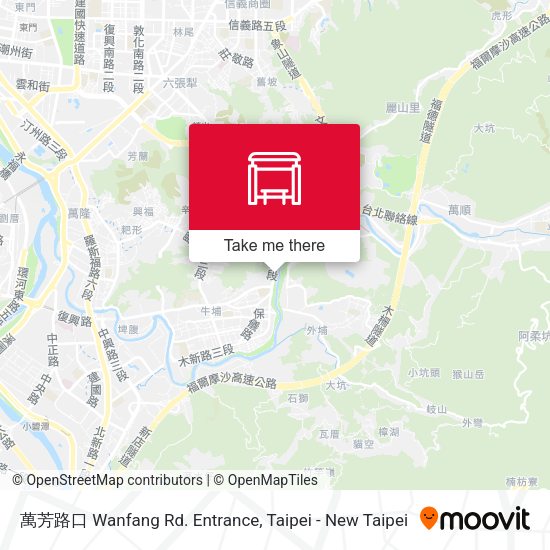 萬芳路口 Wanfang Rd. Entrance地圖