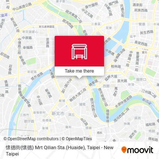 懷德街(懷德) Mrt Qilian Sta.(Huaide) map