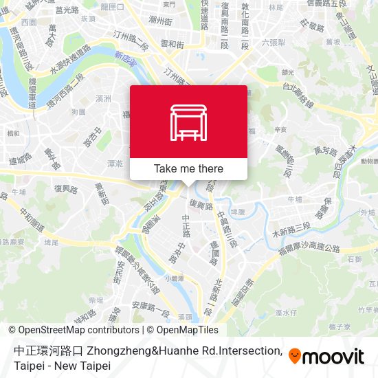 中正環河路口 Zhongzheng&Huanhe Rd.Intersection map