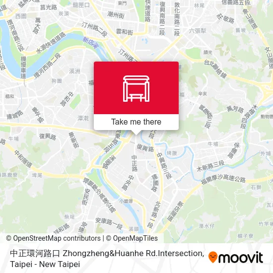 中正環河路口 Zhongzheng&Huanhe Rd.Intersection map