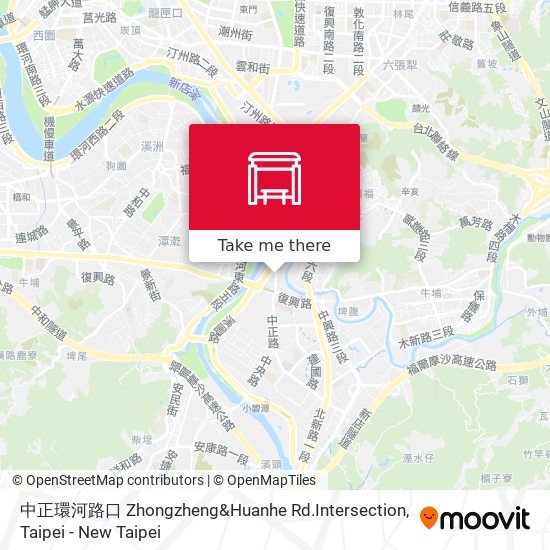中正環河路口 Zhongzheng&Huanhe Rd.Intersection map