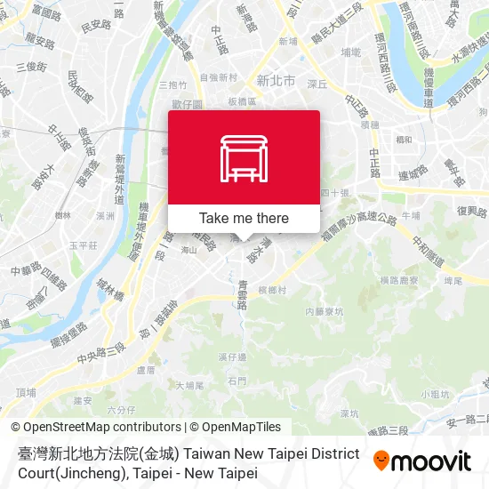 臺灣新北地方法院(金城) Taiwan New Taipei District Court(Jincheng) map