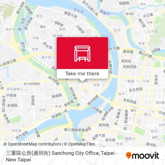 三重區公所(過圳街) Sanchong City Office map